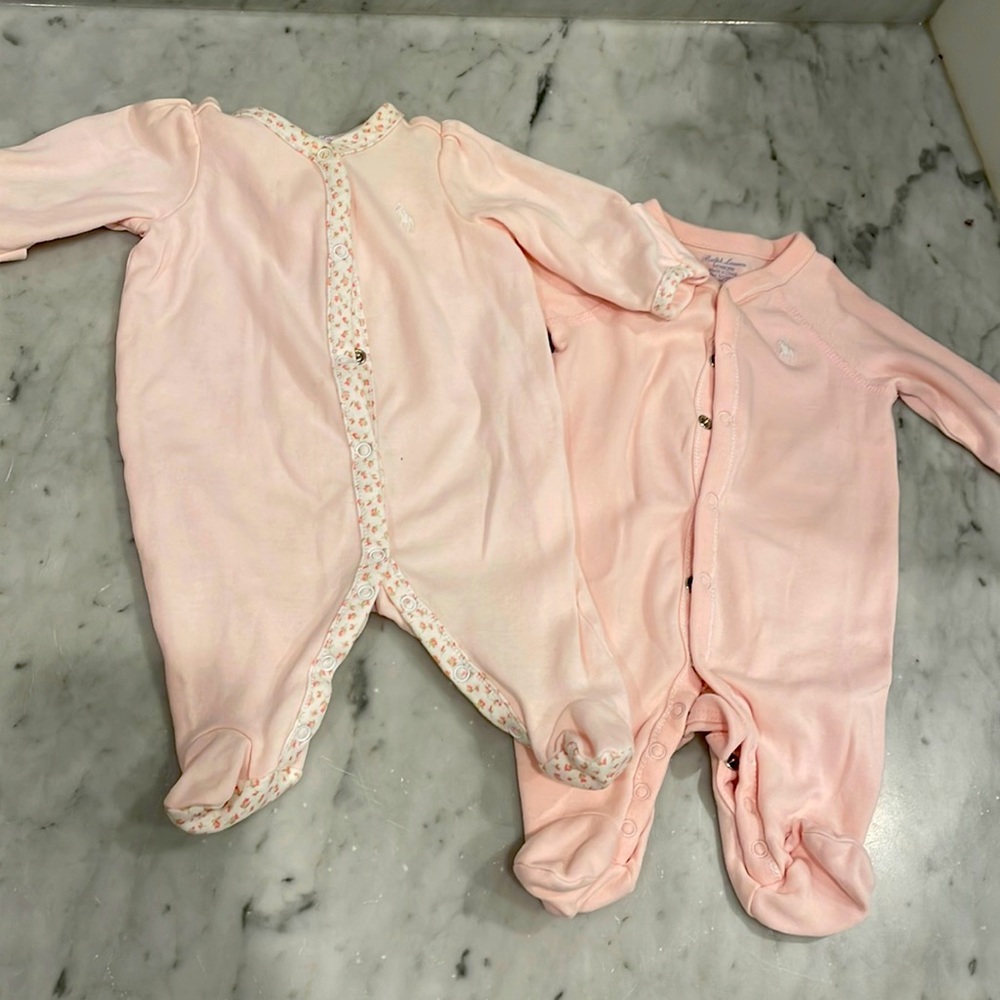 TWO Ralph Lauren Footed Sleepers